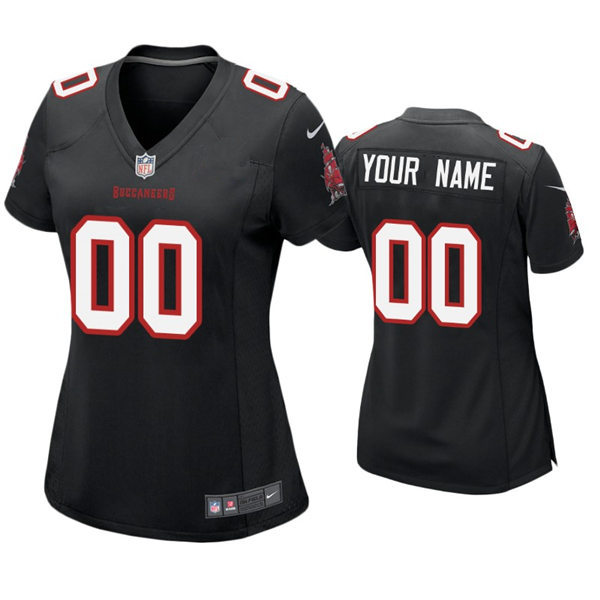 Womens Tampa Bay Buccaneers Customized Nike Black Fashion Jersey