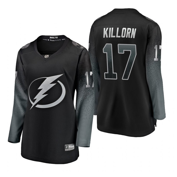 Womens Tampa Bay Lightning #17 Alex Killorn Adidas Black Alternate Jersey Stitched