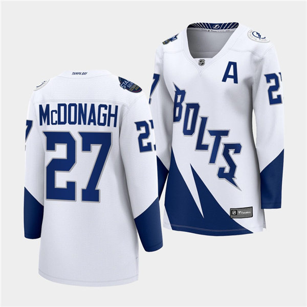 Womens Tampa Bay Lightning #27 Ryan McDonagh Adidas White 2022 Stadium Series Jersey Stitched