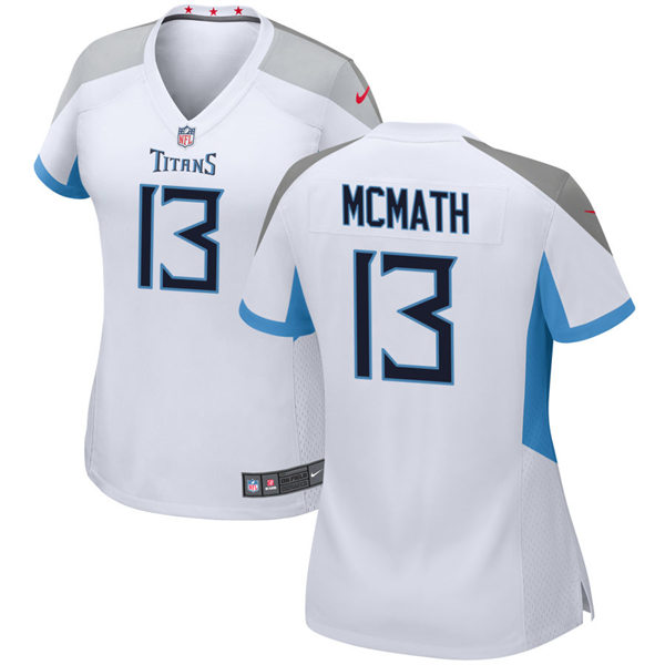 Womens Tennessee Titans #13 Racey McMath Nike White Limited Jersey