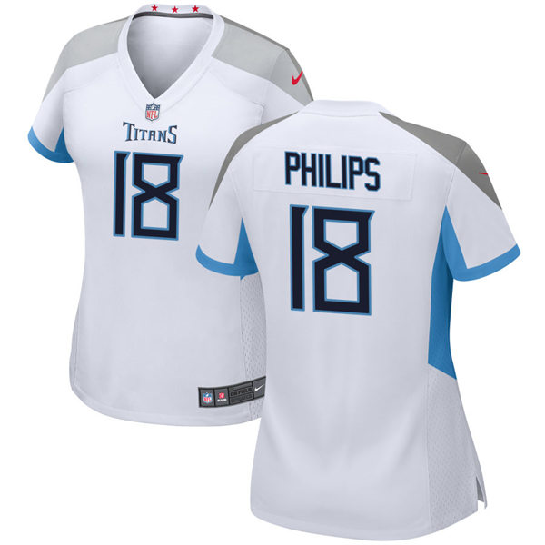 Womens Tennessee Titans #18 Kyle Philips Nike White Limited Jersey