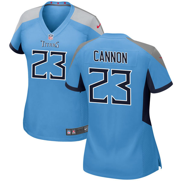 Womens Tennessee Titans #23 Trenton Cannon Nike Light Blue Alternate Limited Jersey
