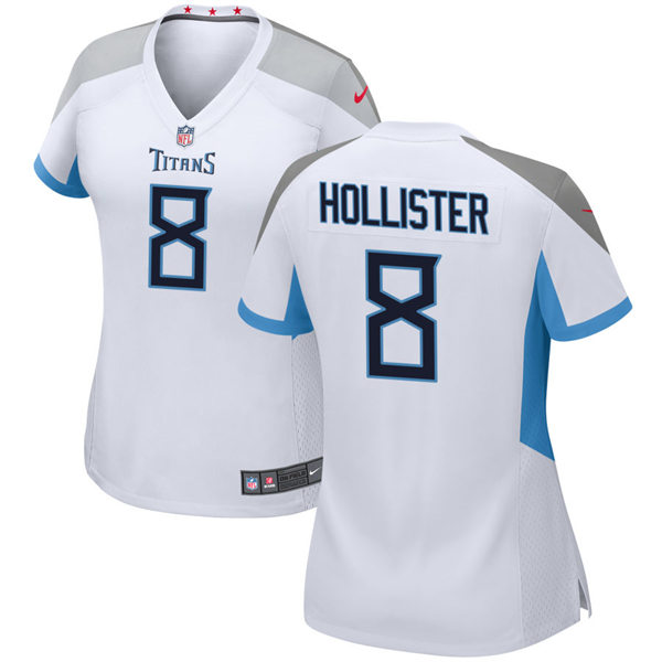 Womens Tennessee Titans #8 Cody Hollister Nike White Limited Jersey