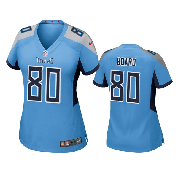 Womens Tennessee Titans #80 C.J. Board Nike Light Blue Alternate Limited Jersey