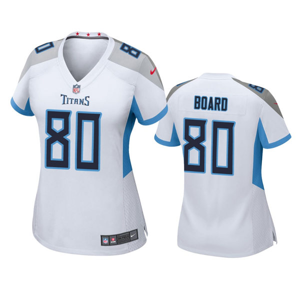 Womens Tennessee Titans #80 C.J. Board Nike White Limited Jersey