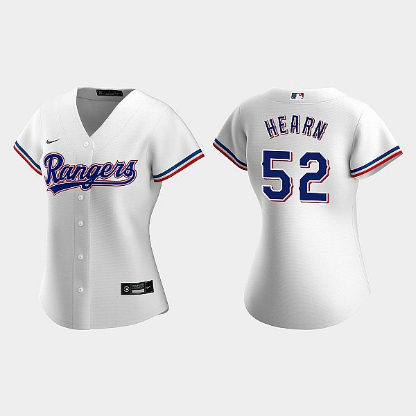Womens Texas Rangers #52 Taylor Hearn Nike White Home Player Jersey