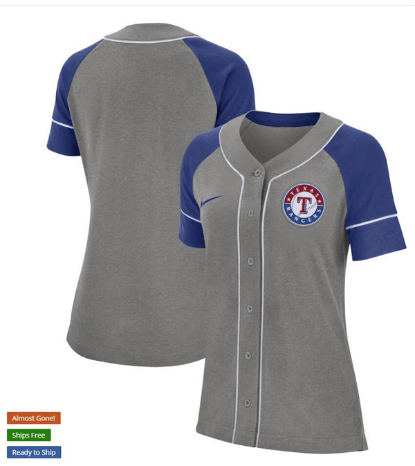 Womens Texas Rangers Custom Ferguson Jenkins Ivan Rodriguez JOSE CANSECO JIM SUNDBERG Nolan Ryan Nike Gray