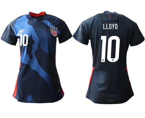 Womens USA #10 Lloyd Away Jersey