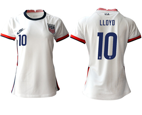 Womens USA #10 Lloyd Home Jersey