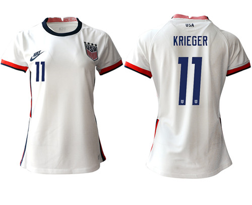 Womens USA #11 Krieger Home Jersey