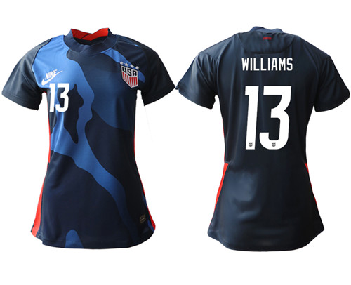 Womens USA #13 Williams  Away Jersey