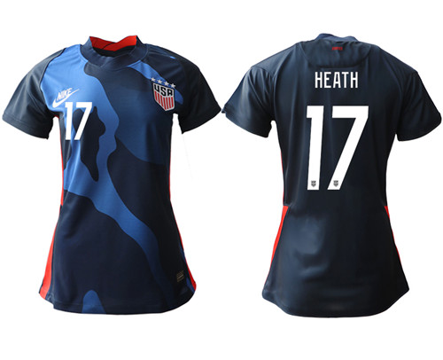 Womens USA #17 Heath Away Jersey