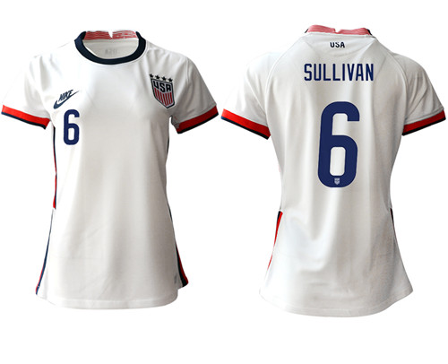 Womens USA #6 Sullivan Home Jersey