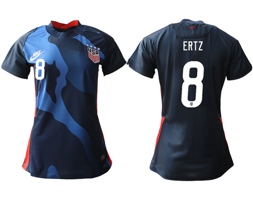 Womens USA #8 Ertz Away Jersey