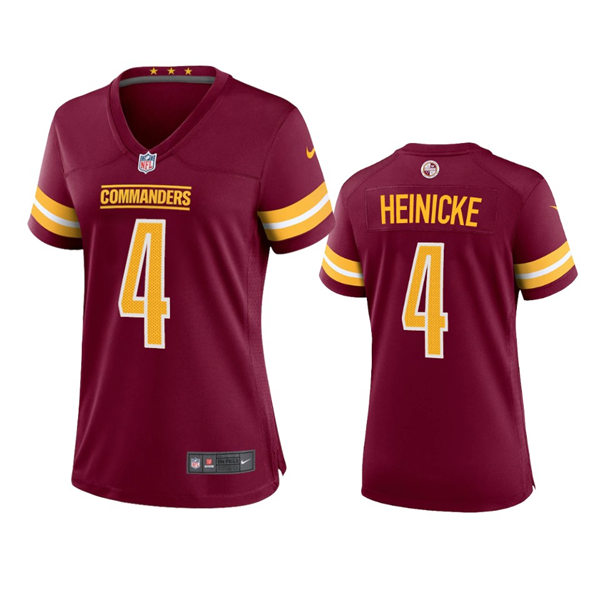 Womens Washington Commanders #4 Taylor Heinicke Burgundy Limited Jersey