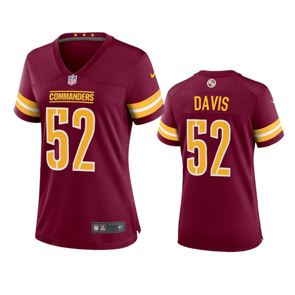Womens Washington Commanders #52 Jamin Davis Burgundy Limited Jersey