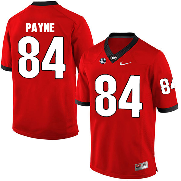 Wyatt Payne Georgia Bulldogs Men's Jersey - #84 NCAA Red Limited Home