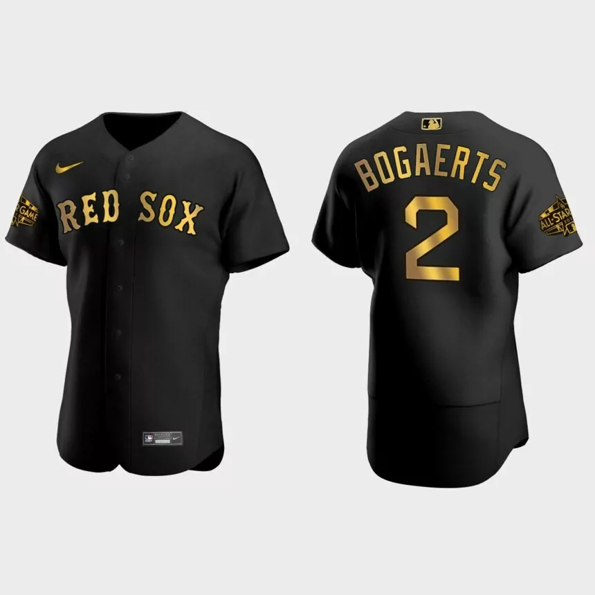 Xander Bogaerts Boston Red Sox MLB All-Star Main Logo Jersey – Black