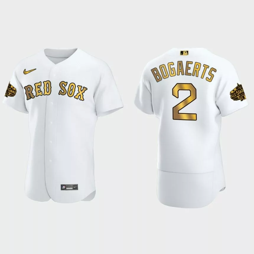 Xander Bogaerts Boston Red Sox MLB All-Star Main Logo Jersey – White