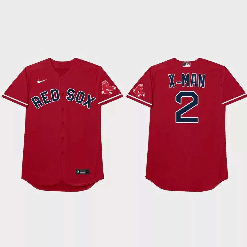 Xander Bogaerts Nickname Red Sox 2021 Players’ Weekend X-Man Jersey – Red