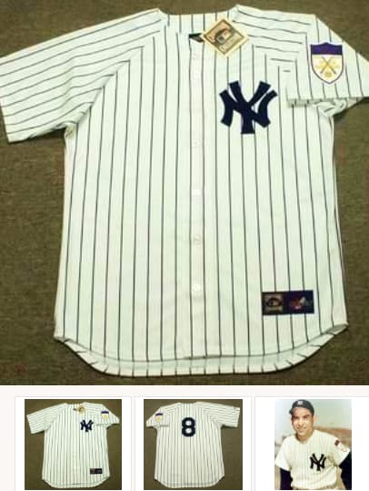 YOGI BERRA New York Yankees 1951 Majestic Cooperstown Throwback Home Jersey