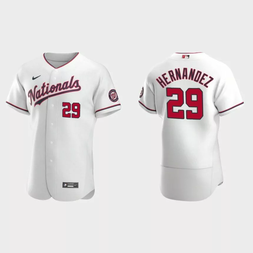 Yadiel Hernandez Washington Nationals Authentic Alternate Jersey – White