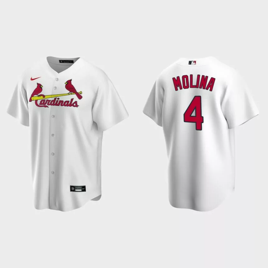 Yadier Molina #4 St. Louis Cardinals Home Replica Jersey – White