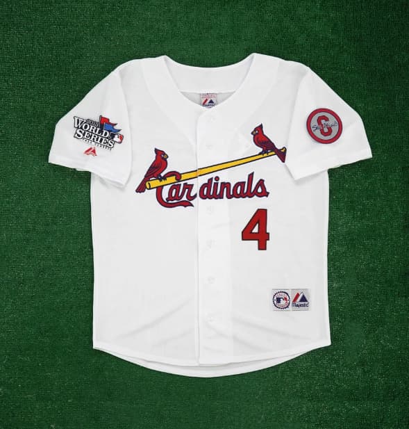 Yadier Molina 2013 St. Louis Cardinals World Series White Home Men's Jersey