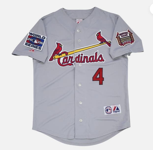 Yadier Molina St. Louis Cardinals 2006 World Series Road Jersey Men's