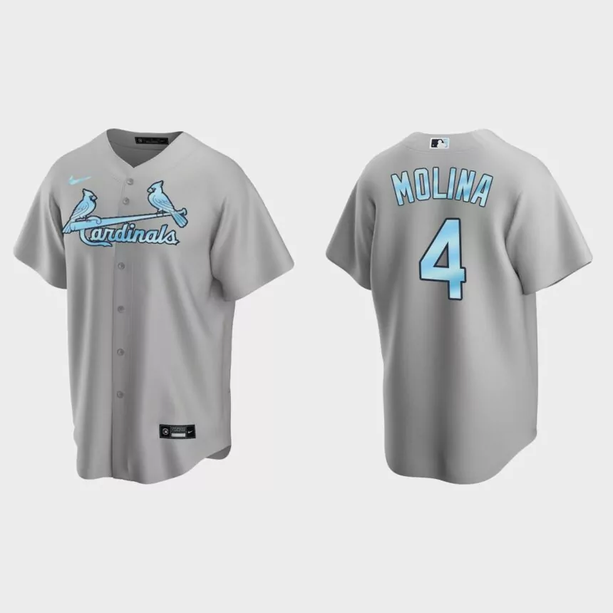 Yadier Molina St. Louis Cardinals 2022 Father’s Day Replica Jersey – Gray