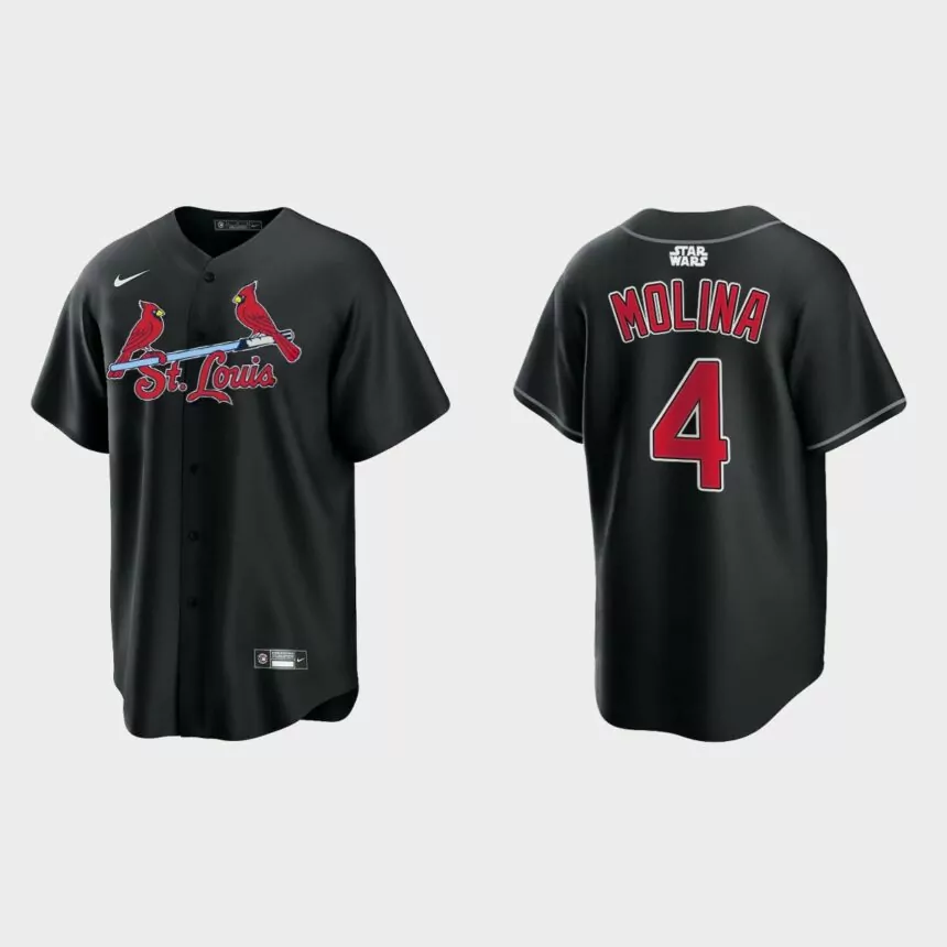 Yadier Molina St. Louis Cardinals Star Wars Replica Jersey – Black