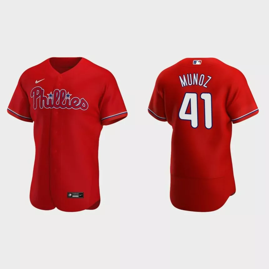 Yairo Munoz Philadelphia Phillies Authentic Alternate Jersey – Red