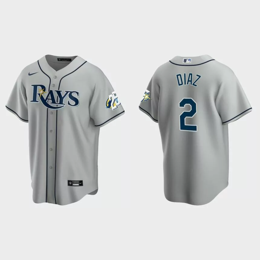 Yandy Diaz Tampa Bay Rays 25th Anniversary Replica Jersey – Gray