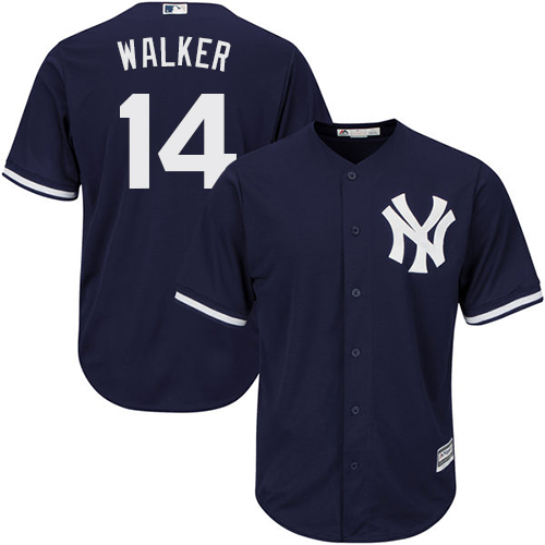 Yankees #14 Neil Walker Navy blue Cool Base Stitched Youth Baseball Jersey