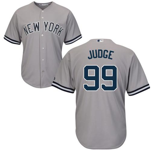 Yankees #99 Aaron Judge Grey Cool Base Stitched Youth MLB Jersey