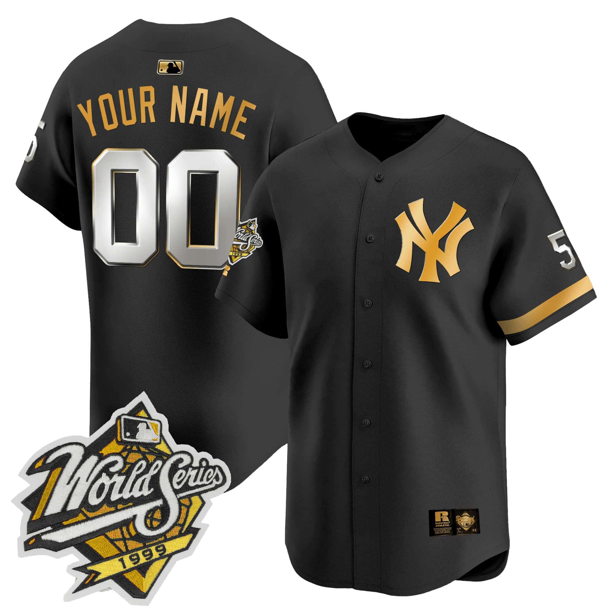Yankees 1999 Throwback Joe DiMaggio Patch Vapor Premier Limited Custom Jersey   –  All Stitched
