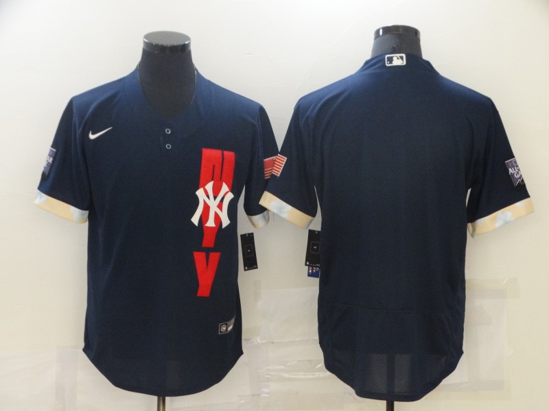 Yankees Blank Navy Nike 2021 MLB All-Star Flexbase Jersey