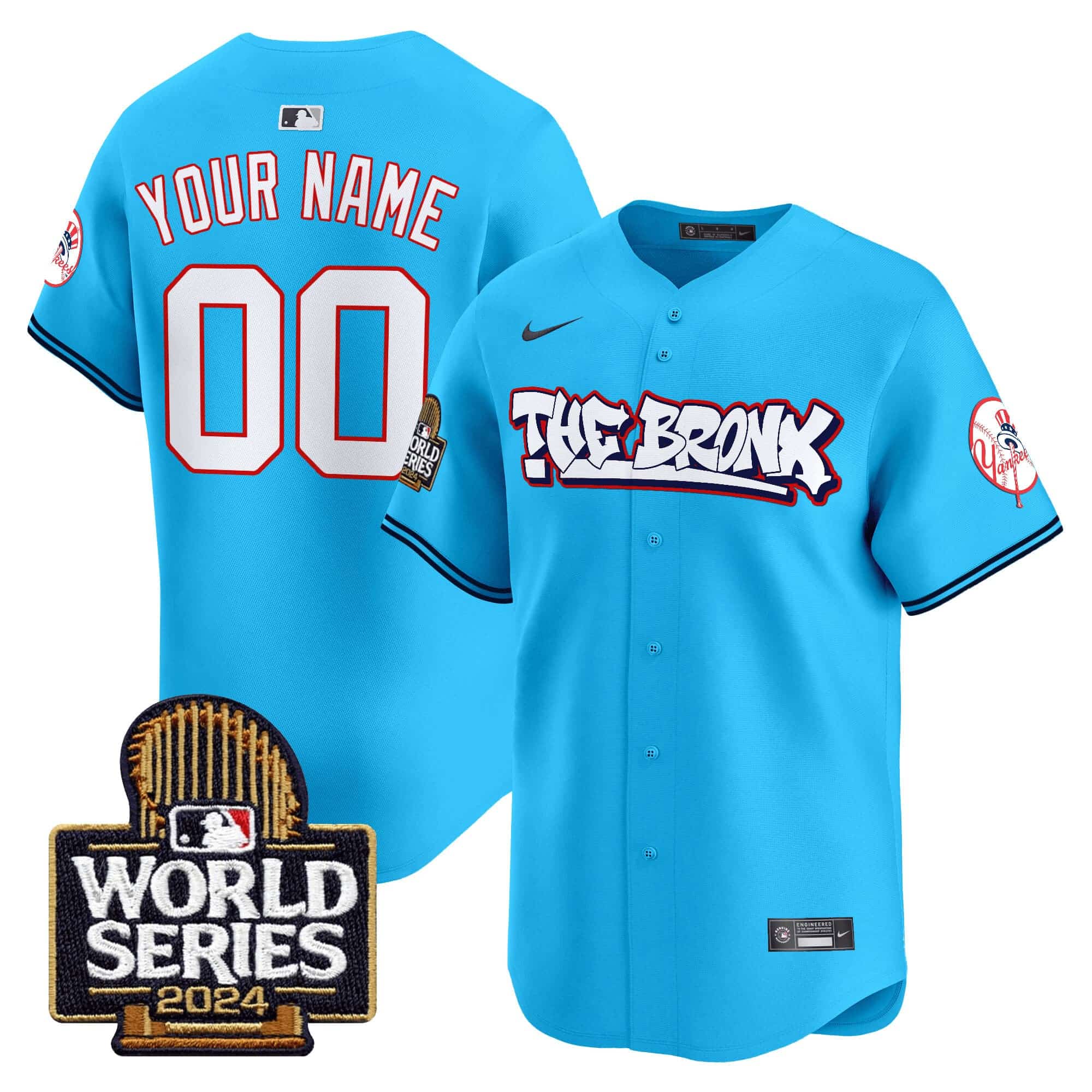 Yankees The Bronx 2024 World Series Vapor Premier Limited  Custom Jersey – All Stitched