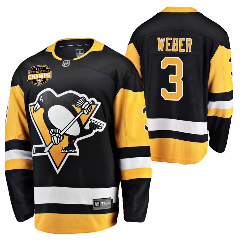 Yannick Weber Penguins 2021 East Division Champions Black Jersey