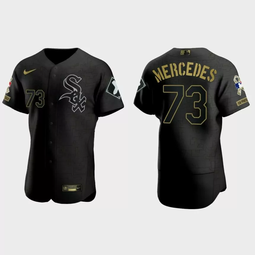 Yermin Mercedes Chicago White Sox 2021 Salute to Service Jersey – All Black