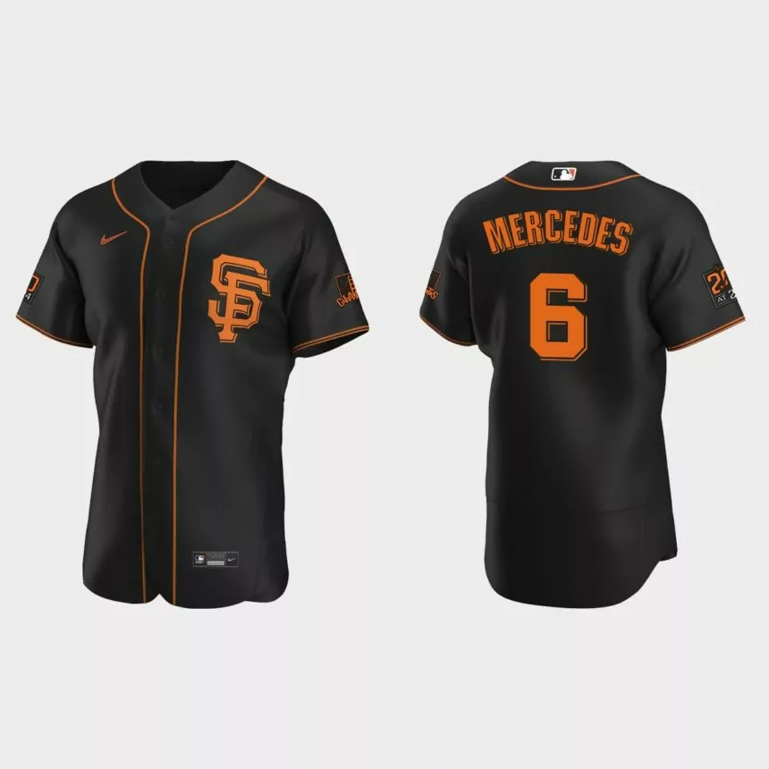 Yermin Mercedes San Francisco Giants Authentic Alternate Jersey – Black