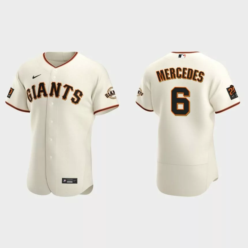 Yermin Mercedes San Francisco Giants Authentic Home Jersey – Cream