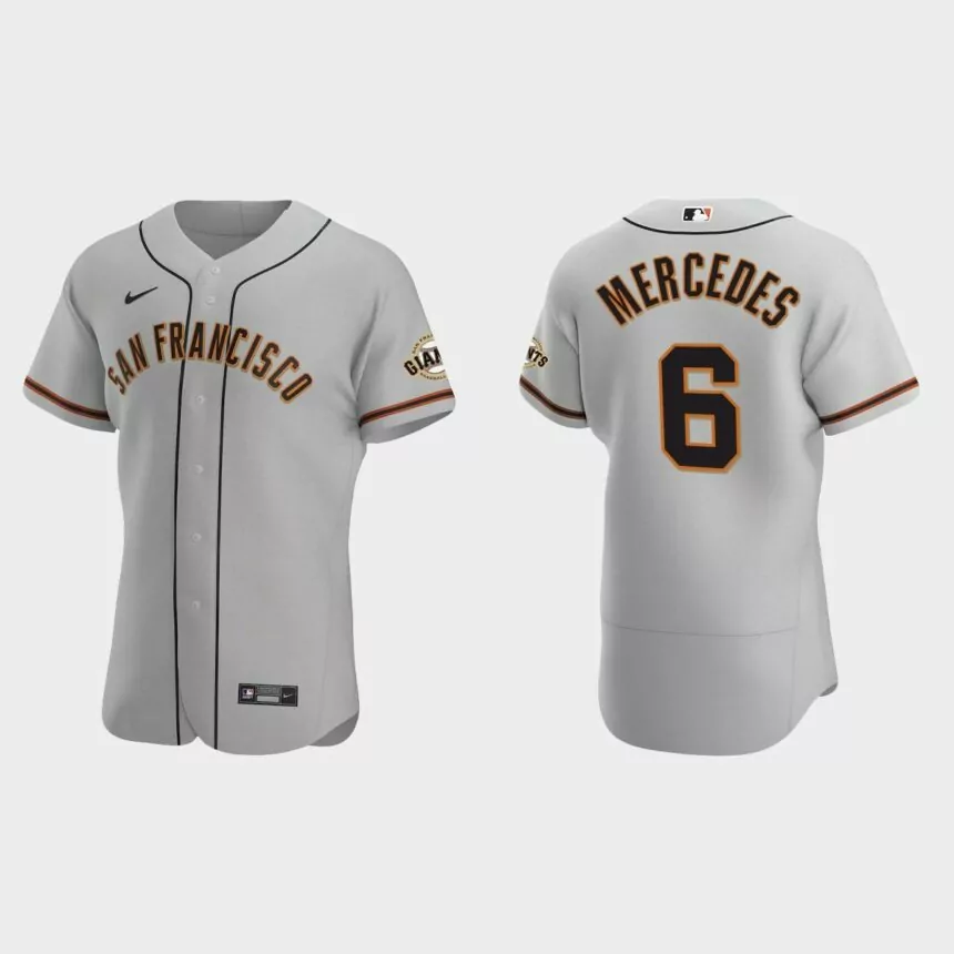 Yermin Mercedes San Francisco Giants Authentic Road Jersey – Gray