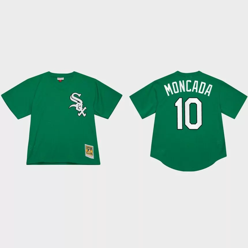 Yoan Moncada Chicago White Sox St. Patrick’s Day Authentic Jersey – Green