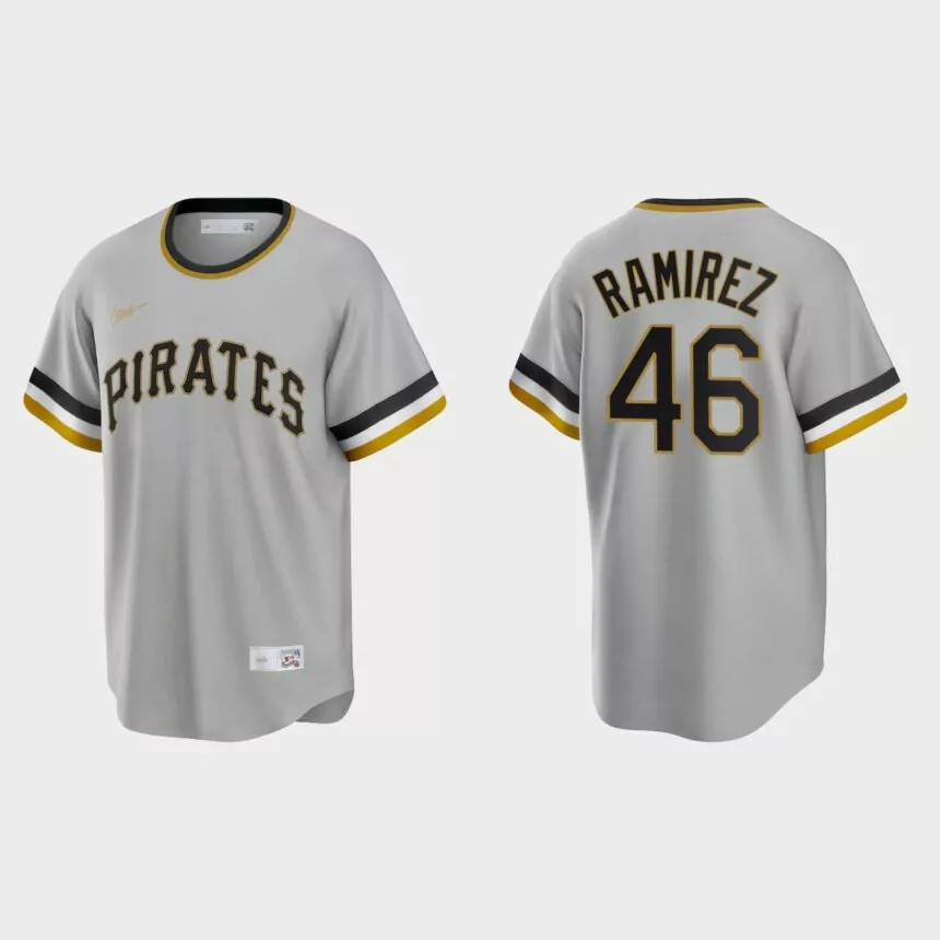 Yohan Ramirez Pittsburgh Pirates Cooperstown Collection Road Jersey – Gray