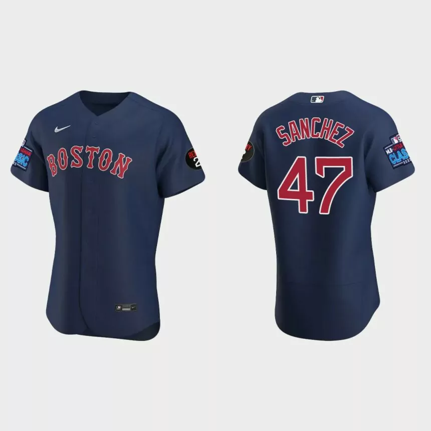 Yolmer Sanchez Boston Red Sox 2022 Little League Classic Authentic Jersey – Navy