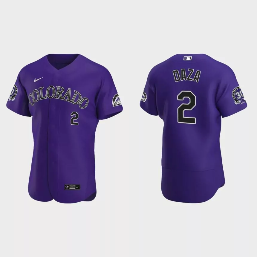 Yonathan Daza Colorado Rockies 30th Anniversary Authentic Jersey – Purple