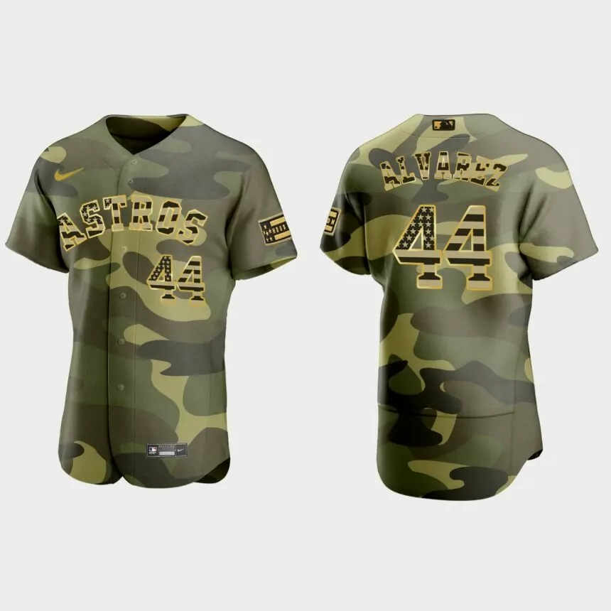 Yordan Alvarez Houston Astros 2022 Armed Forces Day Authentic Jersey – Camo