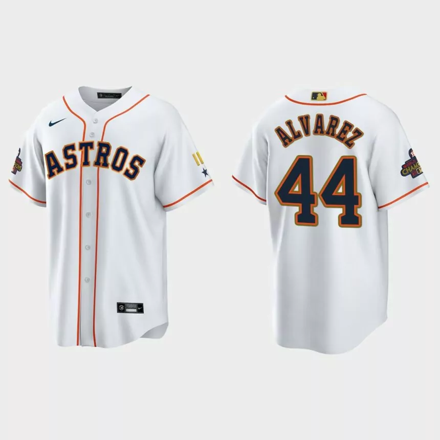 Yordan Alvarez Houston Astros 2023 Gold Program Jersey – White