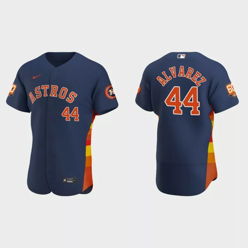 Yordan Alvarez Houston Astros 60th Anniversary Authentic Jersey – Navy